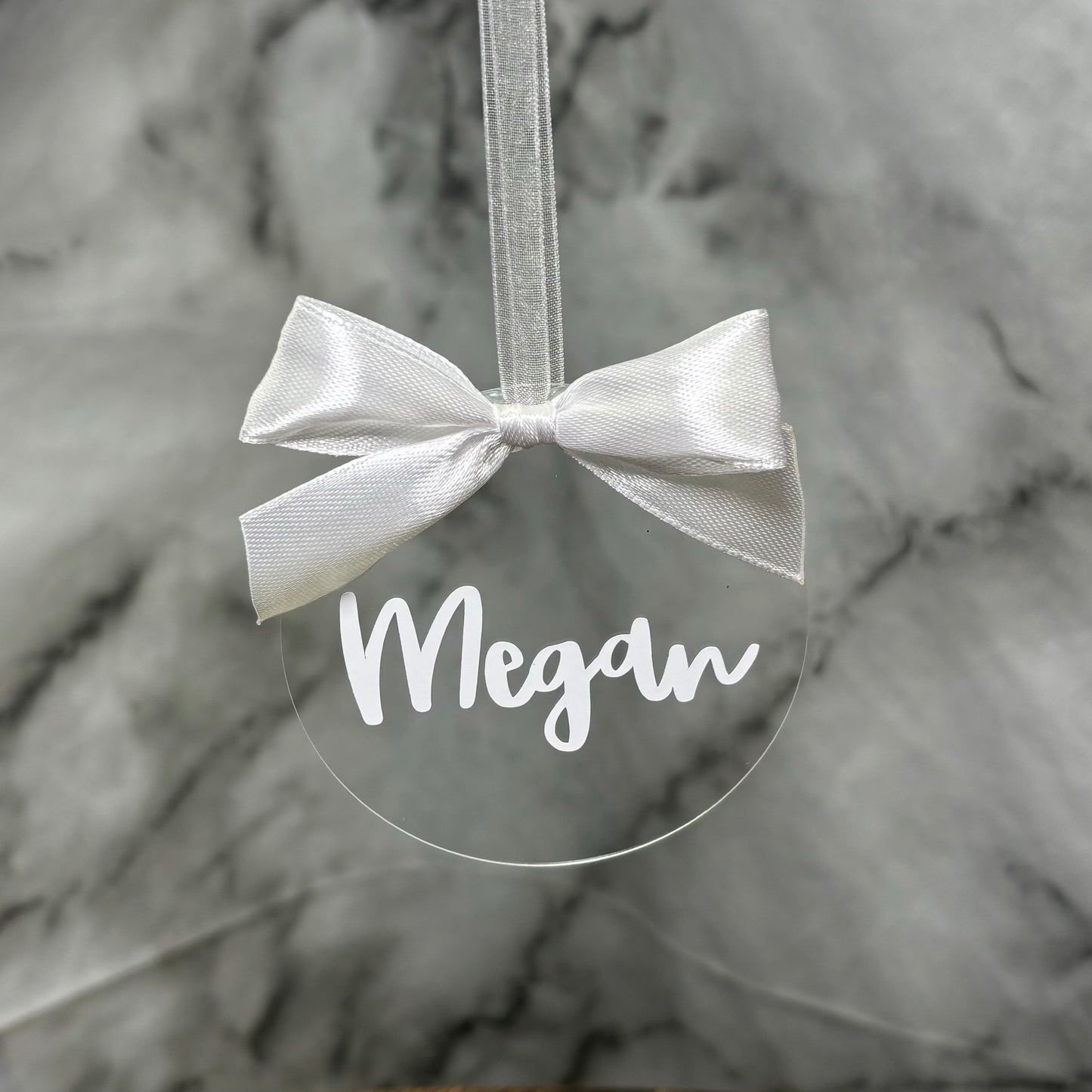 Personalised flat bauble