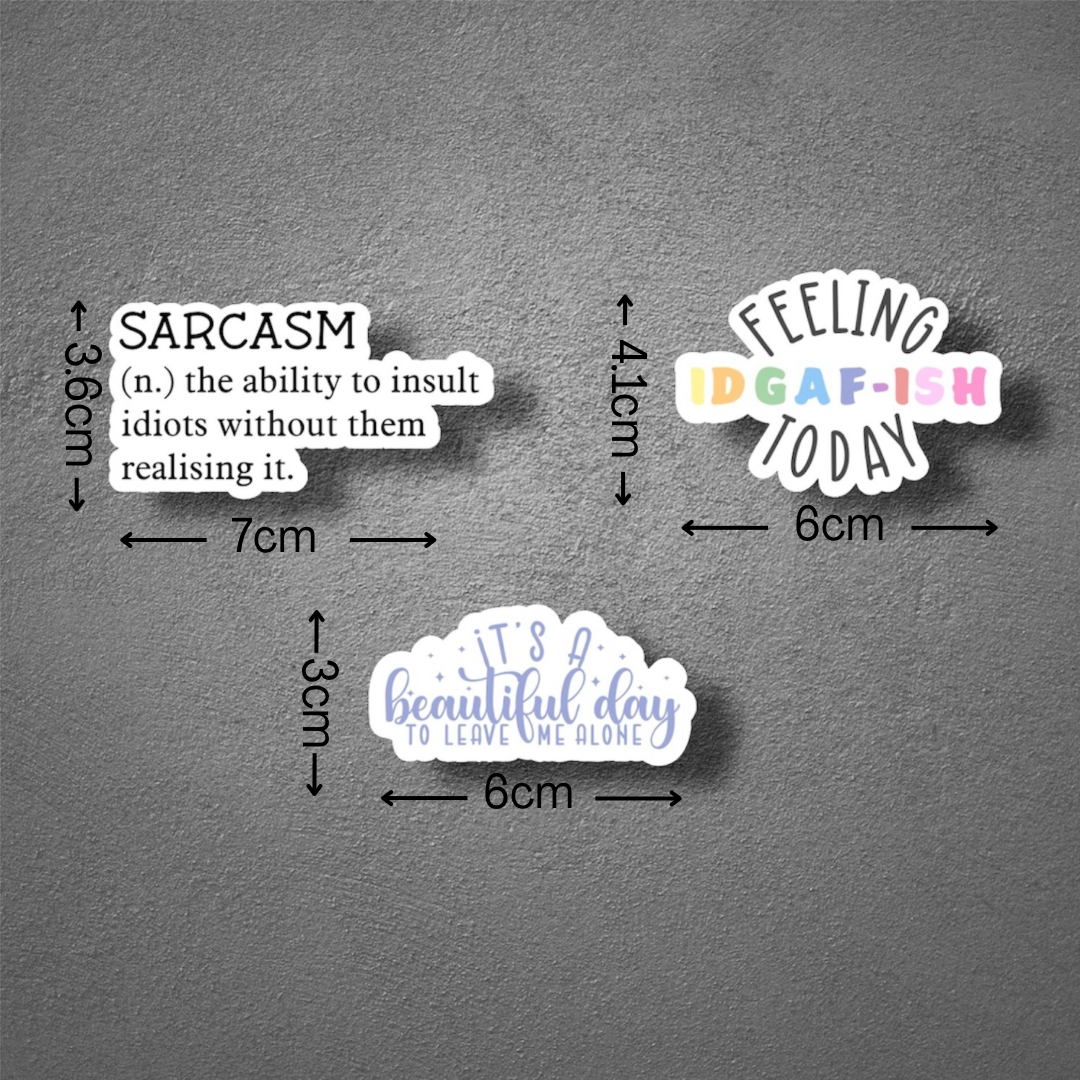 Adult Sarcastic Stickers
