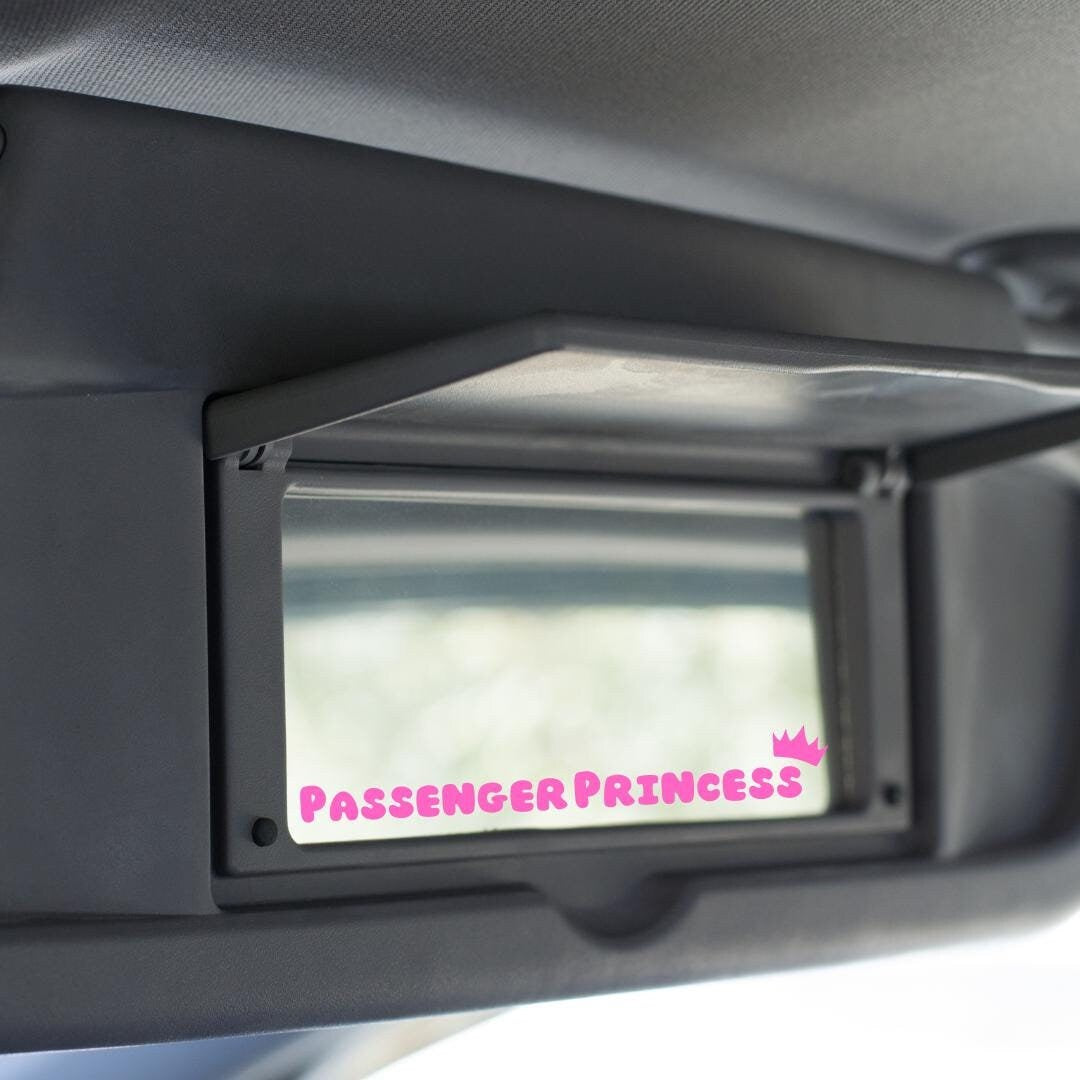 Passenger Princess Car Mirror decal | car vinyl | visor decal