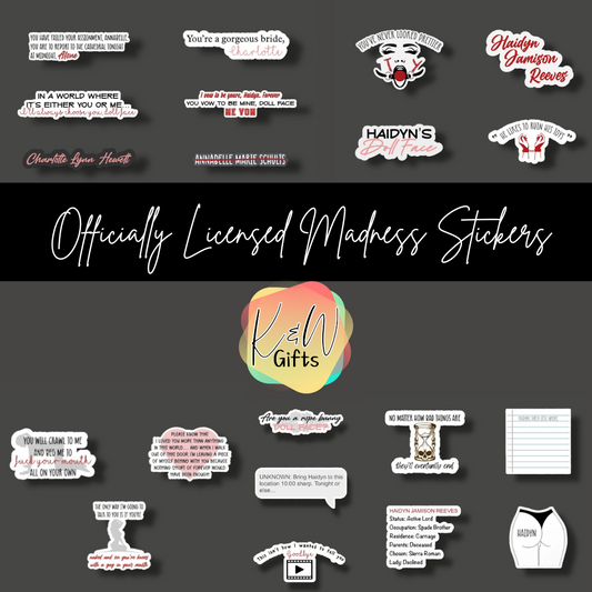 Madness stickers | OFFICIALLY LICENSED