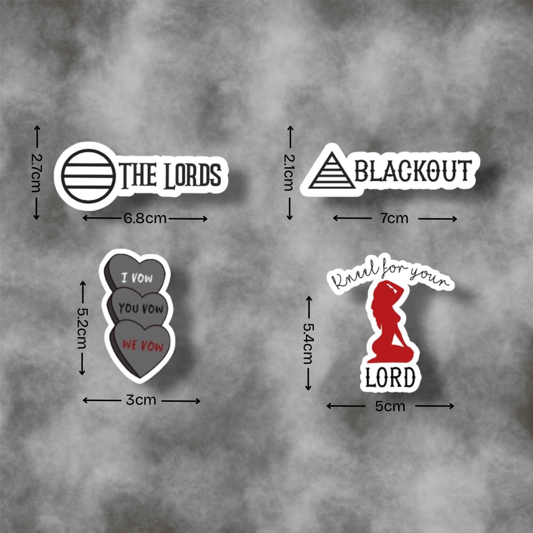 The Lords Series Stickers - OFFICIALLY LICENSED