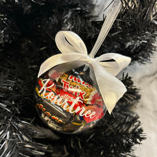 Chocolate bauble with name