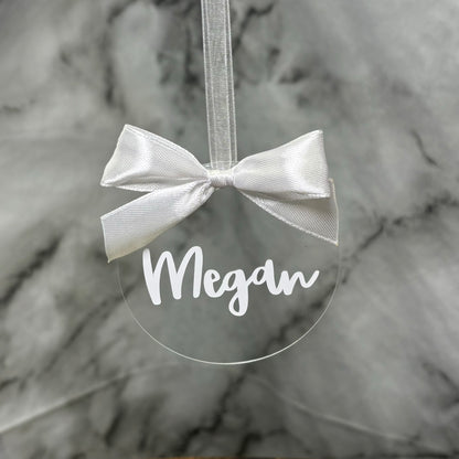 Personalised flat bauble