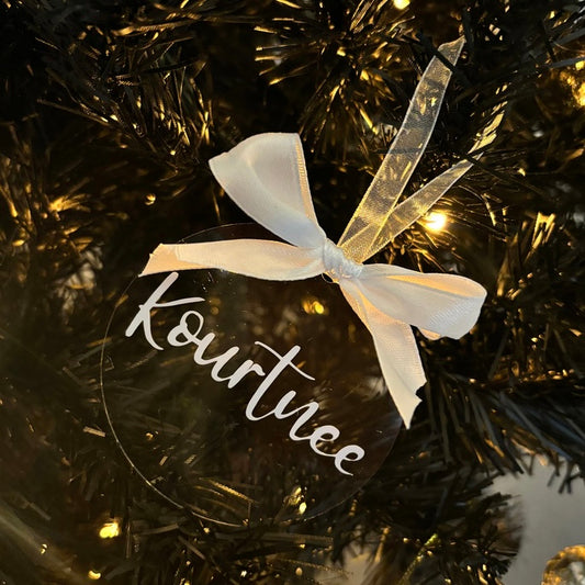Personalised flat bauble