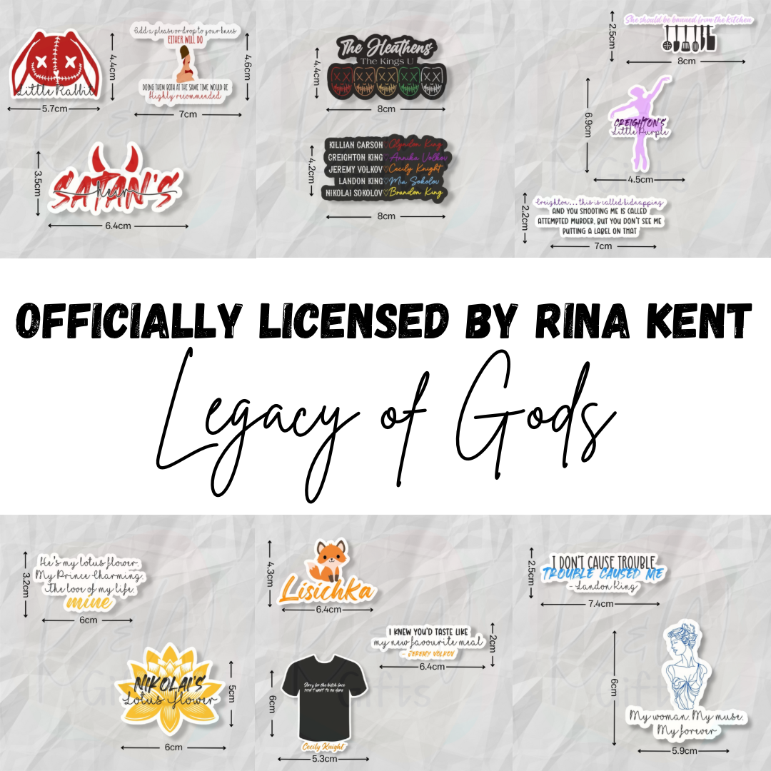 Legacy of Gods Stickers | OFFICIALLY LICENSED | Rina Kent