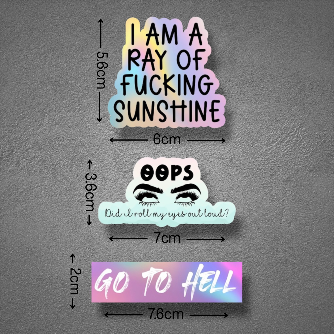 Adult Sarcastic Stickers