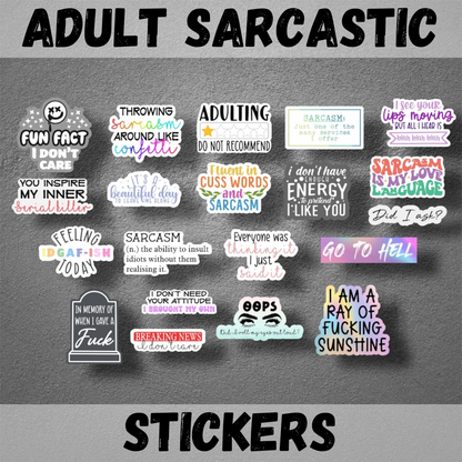 Adult Sarcastic Stickers