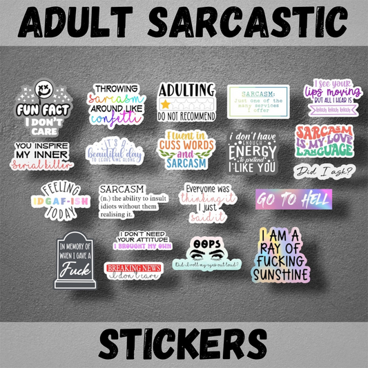 Adult Sarcastic Stickers