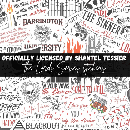 The Lords Series Stickers - OFFICIALLY LICENSED