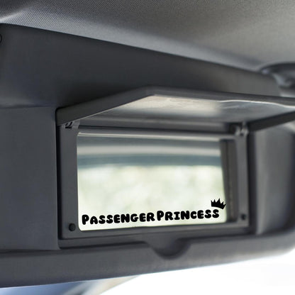 Passenger Princess Car Mirror decal | car vinyl | visor decal